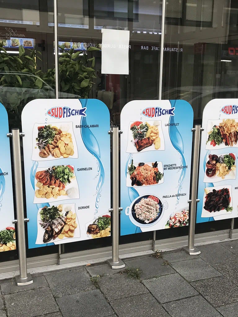 feste menu board ausenbereich